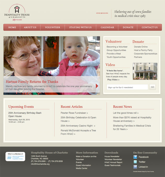 Hospitality House of Charlotte Homepage